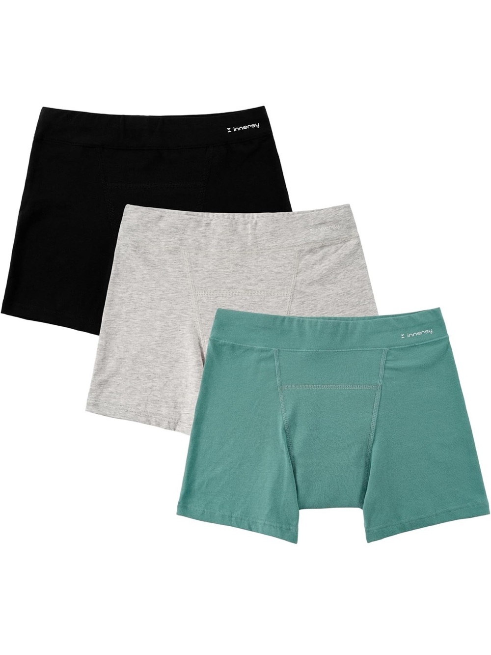 INNERSY Girls Period Underwear Cotton Boyshorts 3 Pack 12-14 yrs. 1567/bb10-1